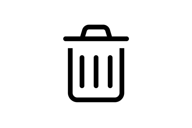 Ikon på en papperskorg. Font Awesome. 